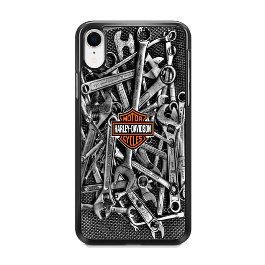 Harley Davidson Mechanic Tools Background iPhone XR Case