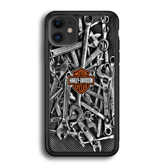 Harley Davidson Mechanic Tools Background iPhone 12 Case