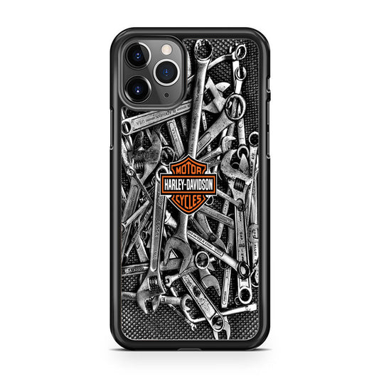 Harley Davidson Mechanic Tools Background iPhone 11 Pro Case