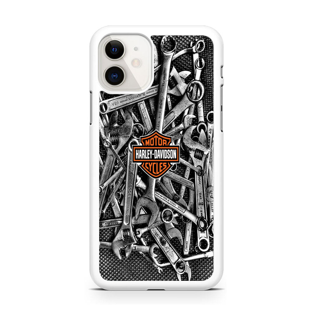 Harley Davidson Mechanic Tools Background iPhone 11 Case