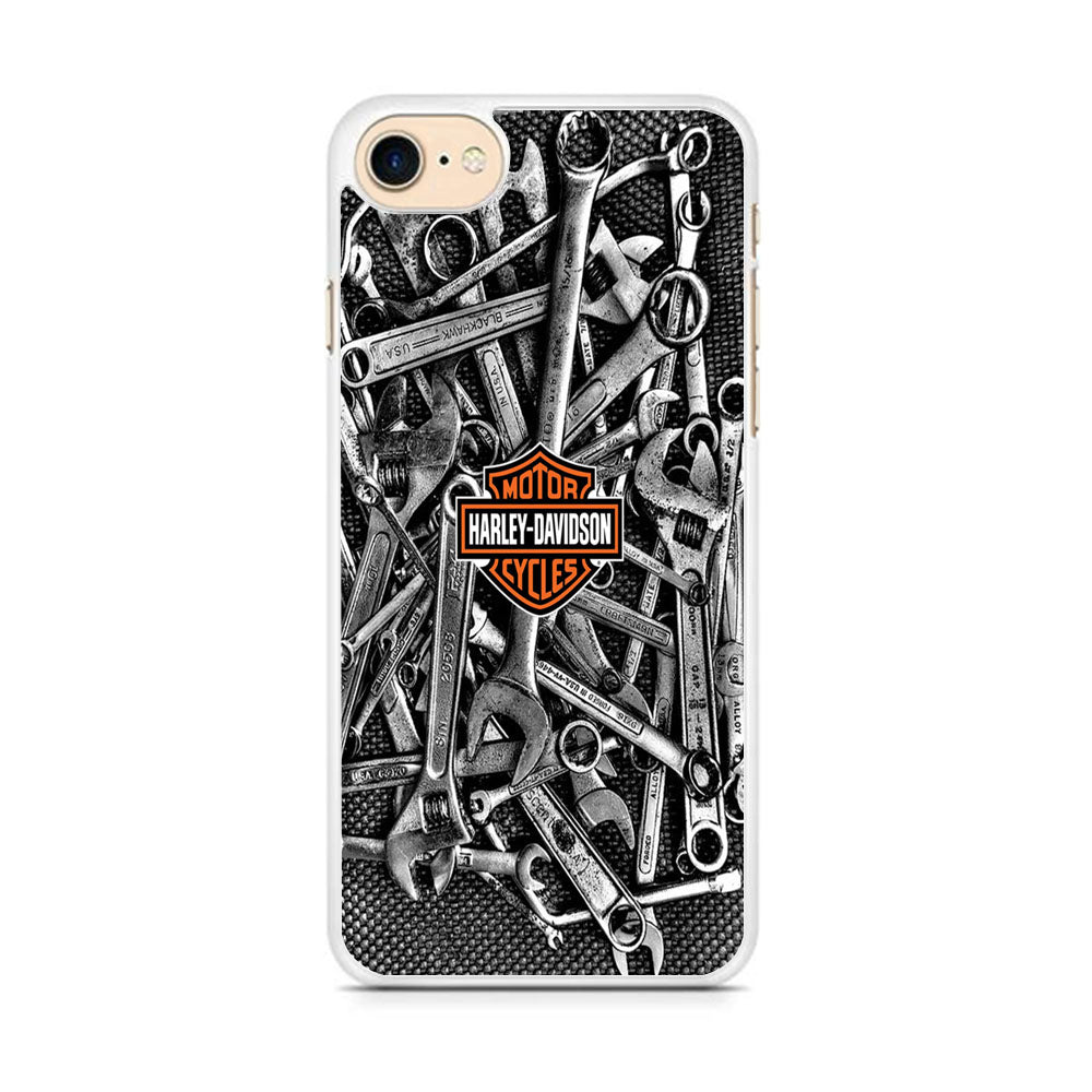 Harley Davidson Mechanic Tools Background iPhone 8 Case