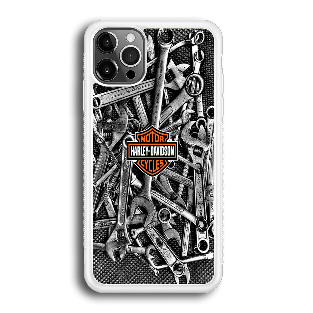 Harley Davidson Mechanic Tools Background iPhone 12 Pro Max Case