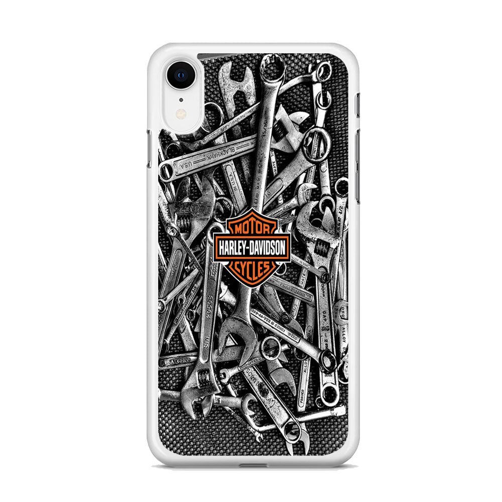 Harley Davidson Mechanic Tools Background iPhone XR Case