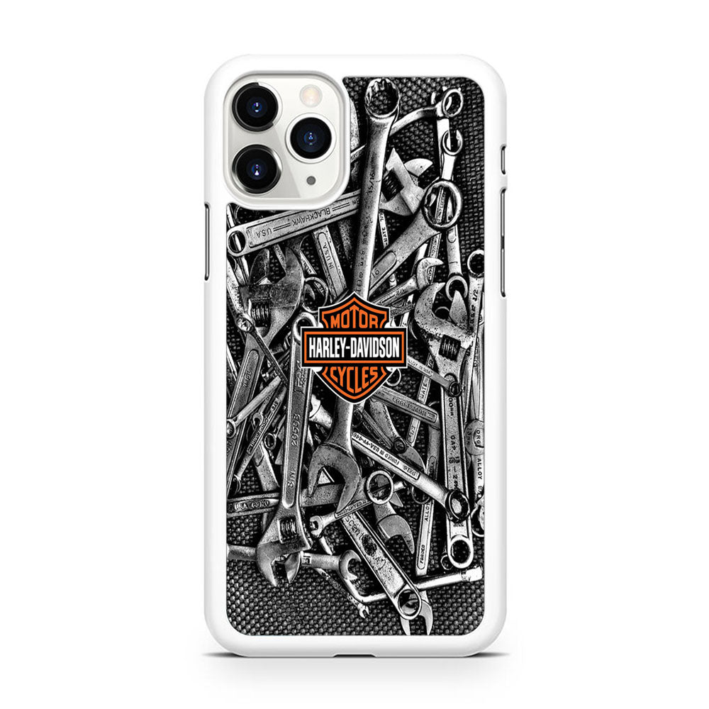 Harley Davidson Mechanic Tools Background iPhone 11 Pro Case