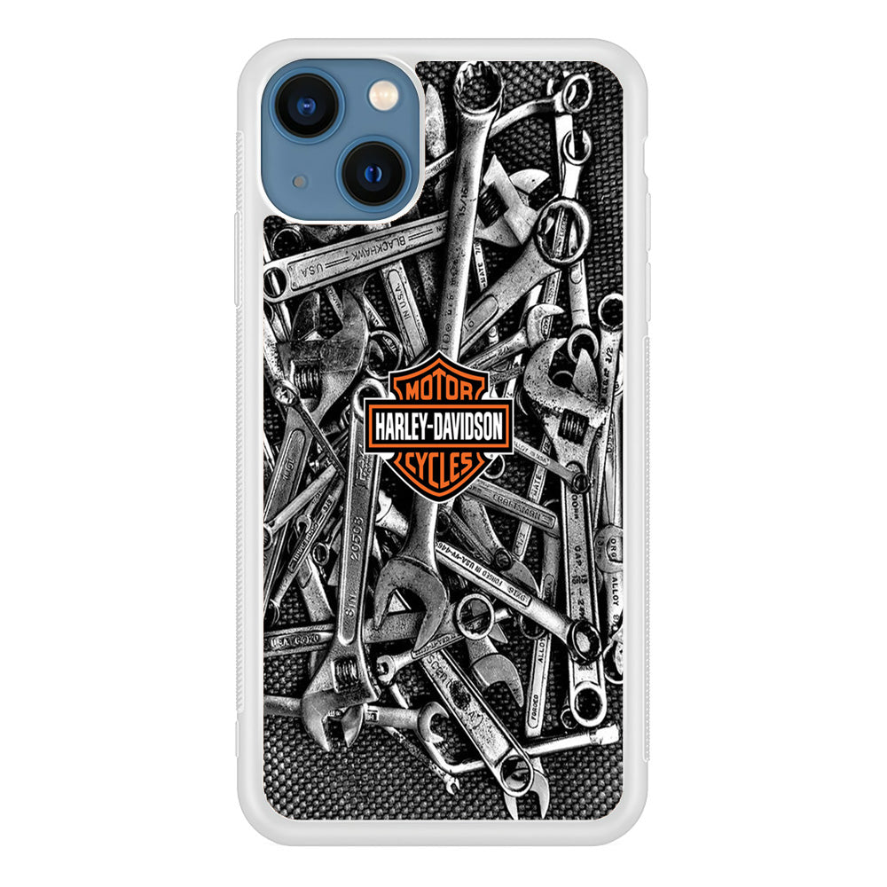 Harley Davidson Mechanic Tools Background iPhone 13 Case