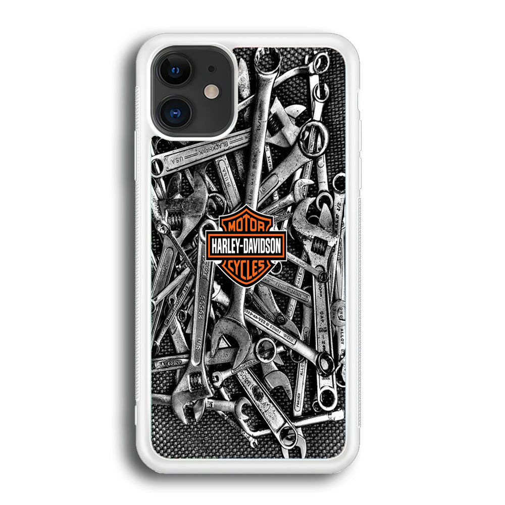 Harley Davidson Mechanic Tools Background iPhone 12 Case