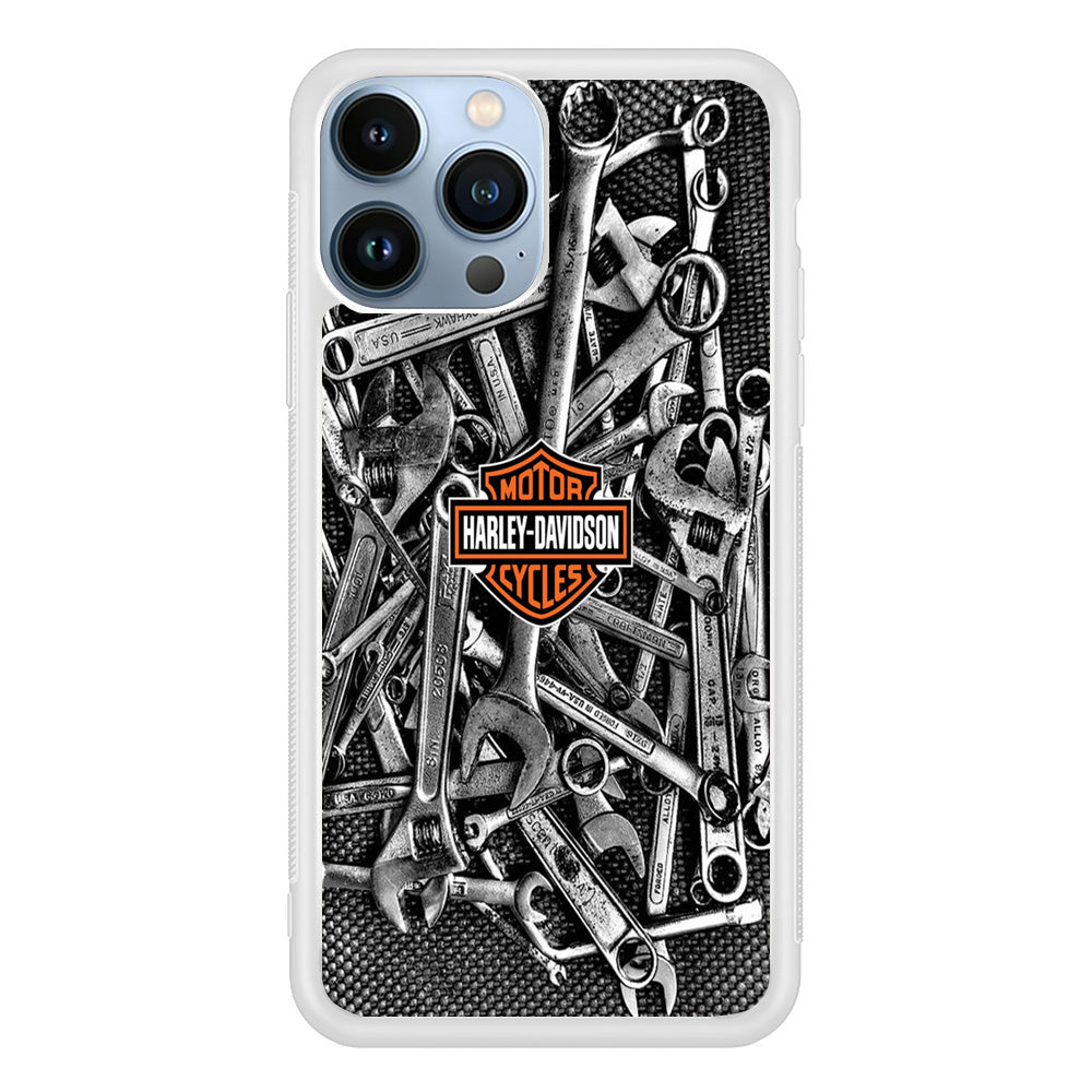 Harley Davidson Mechanic Tools Background iPhone 13 Pro Max Case