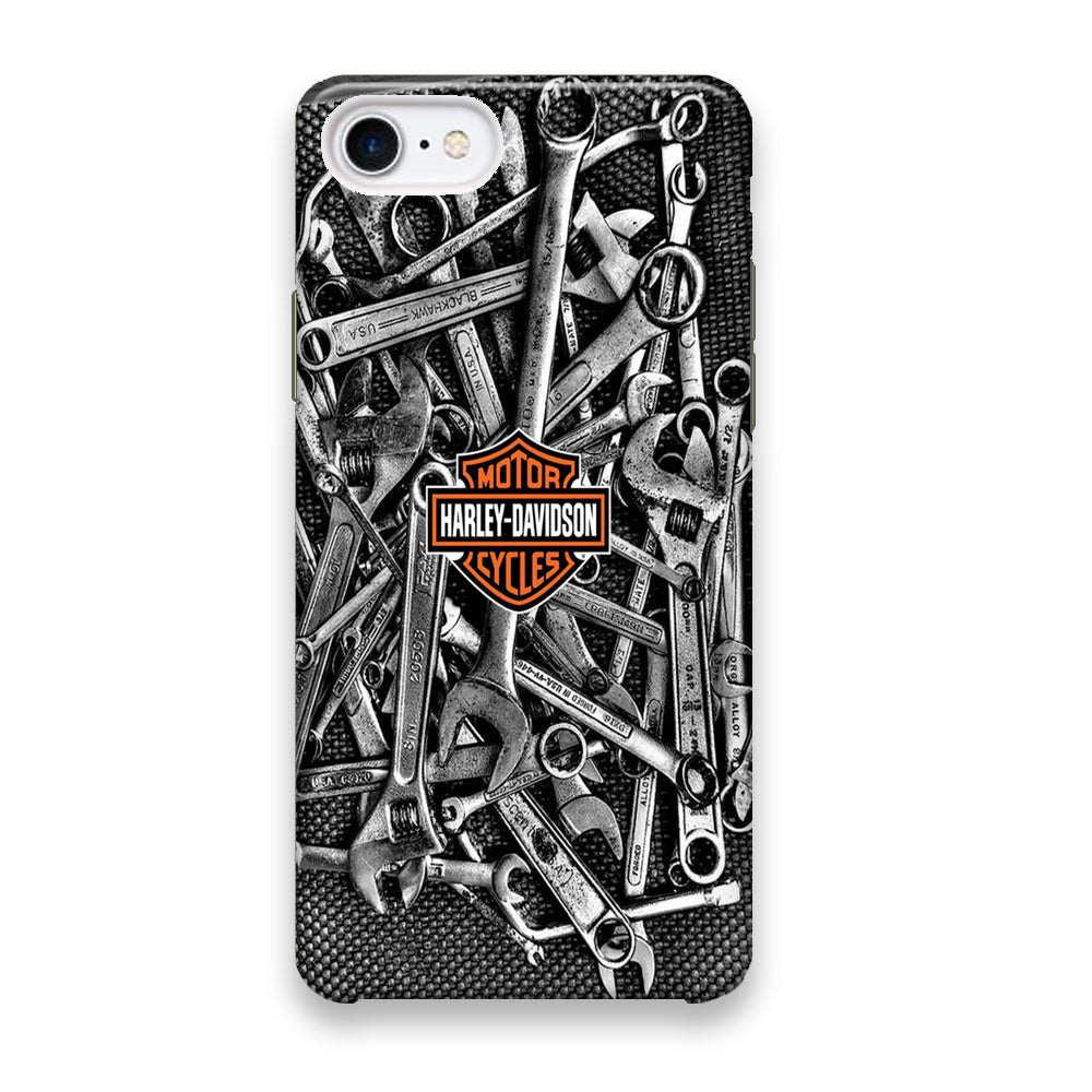 Harley Davidson Mechanic Tools Background iPhone 8 Case