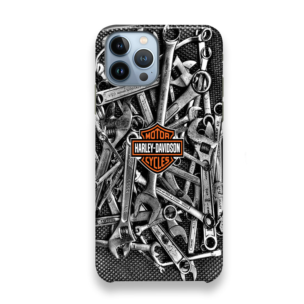 Harley Davidson Mechanic Tools Background iPhone 13 Pro Max Case