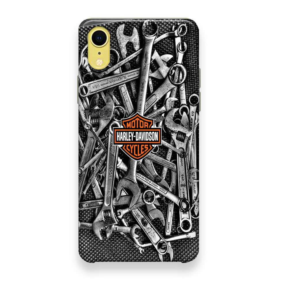 Harley Davidson Mechanic Tools Background iPhone XR Case