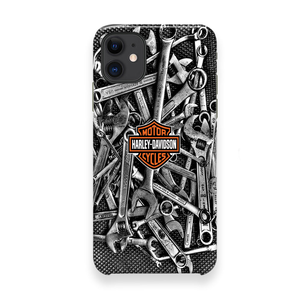 Harley Davidson Mechanic Tools Background iPhone 12 Case