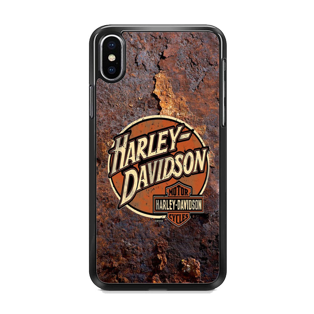 Harley Davidson Rusty Surface Symbol iPhone Xs Max Case