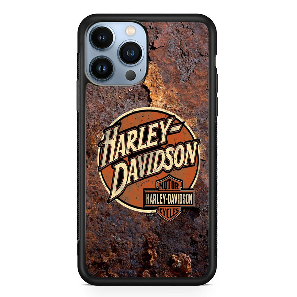 Harley Davidson Rusty Surface Symbol iPhone 13 Pro Case