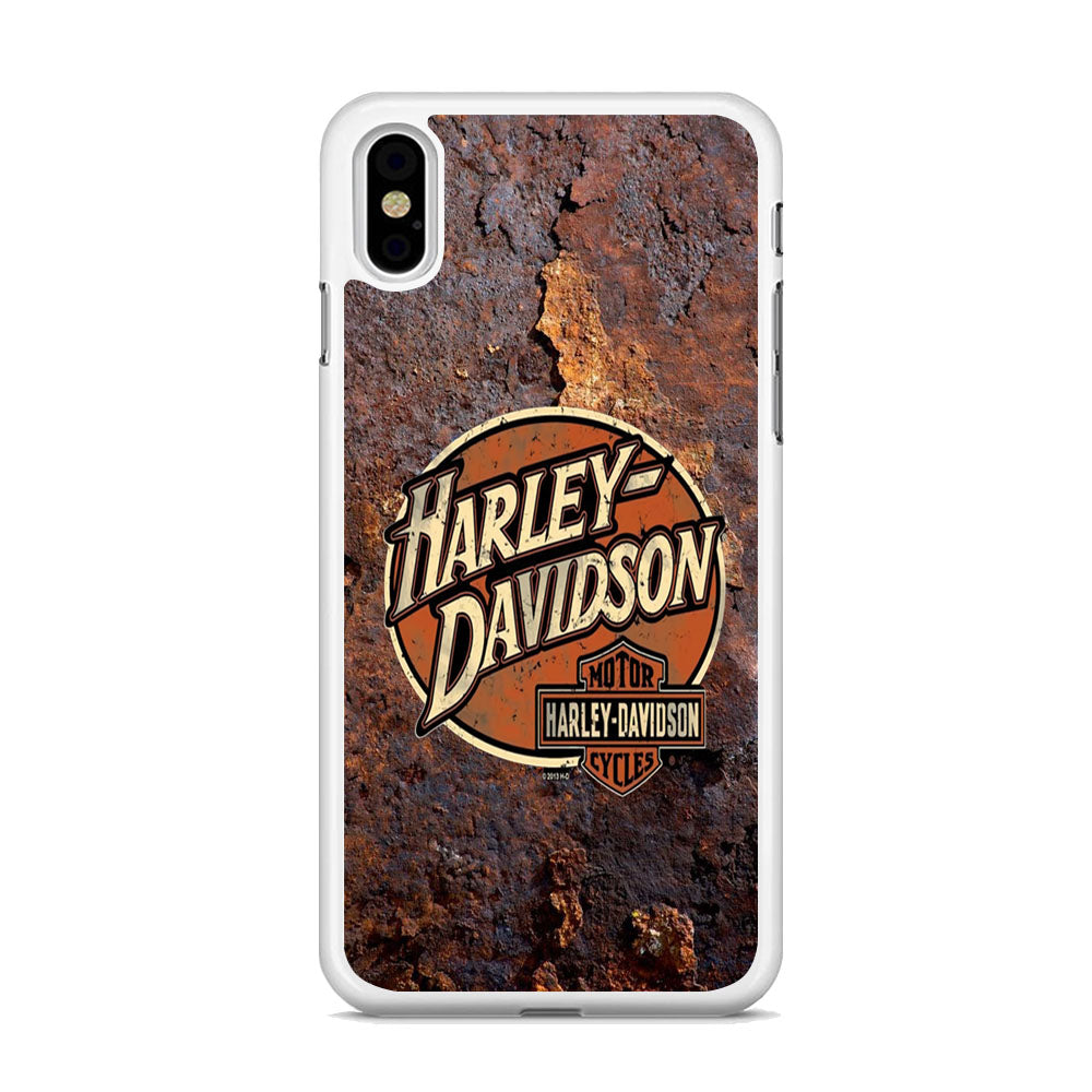 Harley Davidson Rusty Surface Symbol iPhone Xs Case