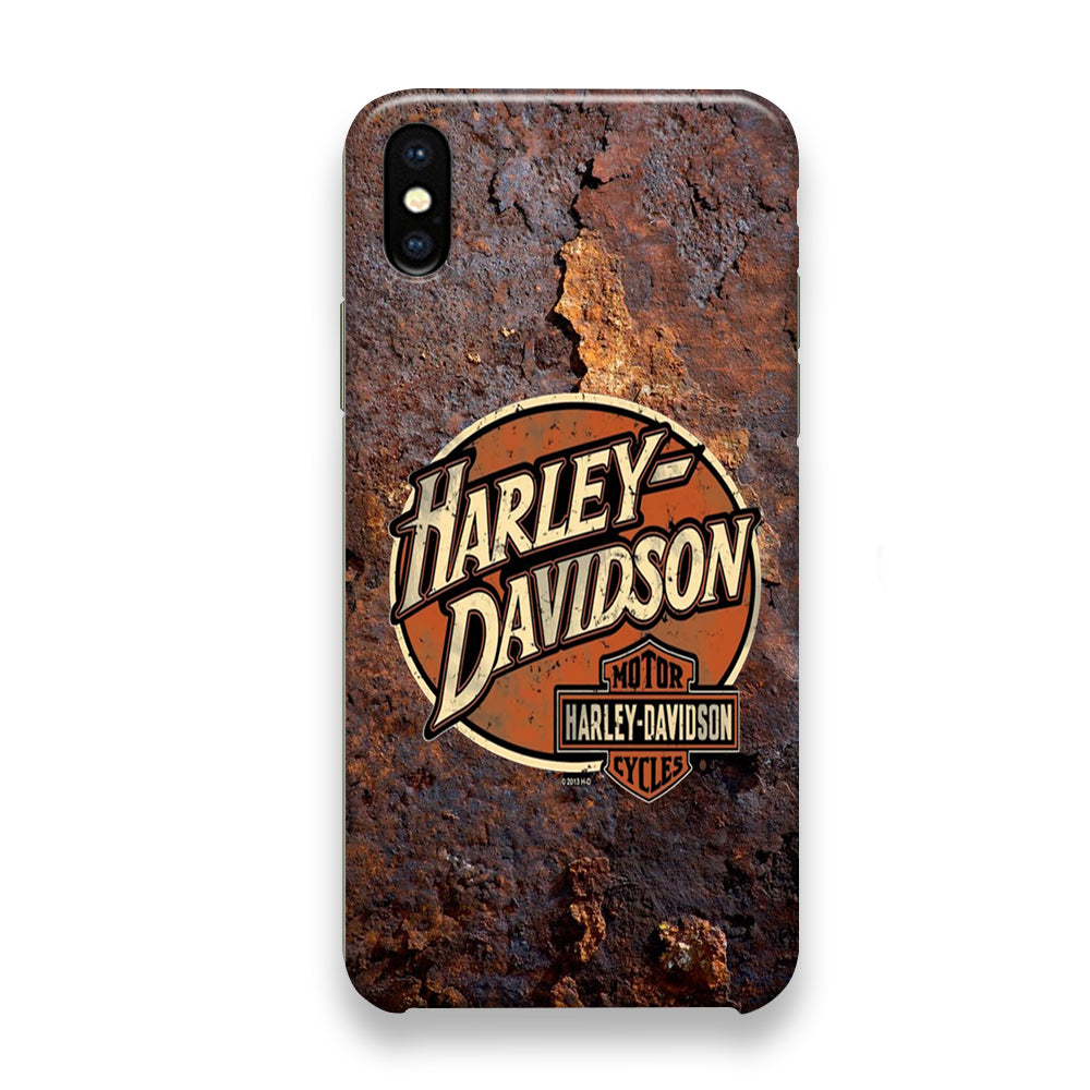 Harley Davidson Rusty Surface Symbol iPhone Xs Max Case