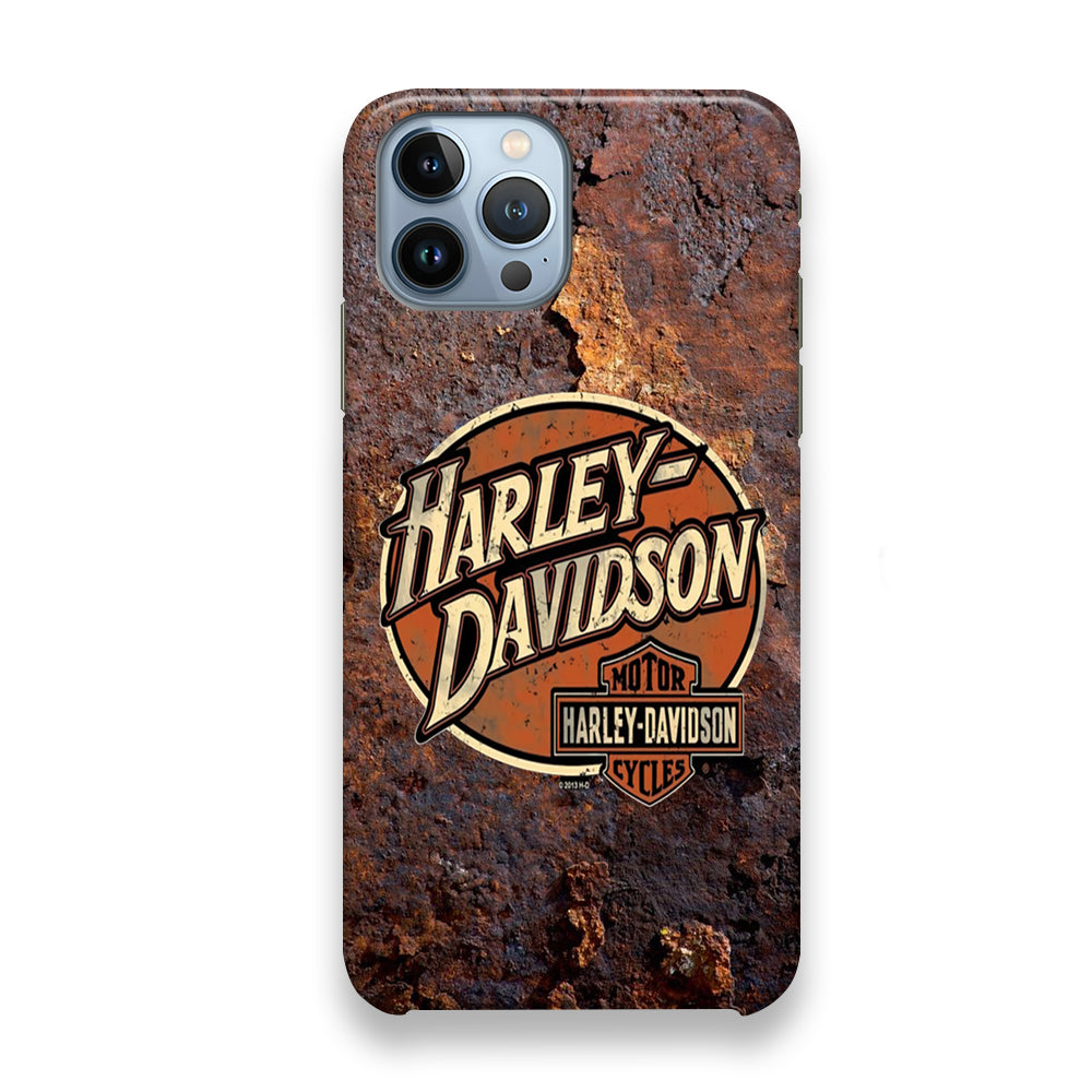 Harley Davidson Rusty Surface Symbol iPhone 13 Pro Max Case