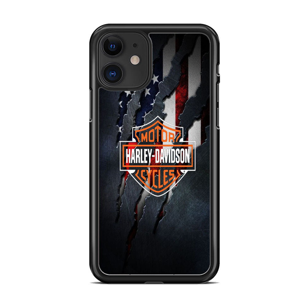 Harley Davidson Scratch Flag iPhone 11 Case