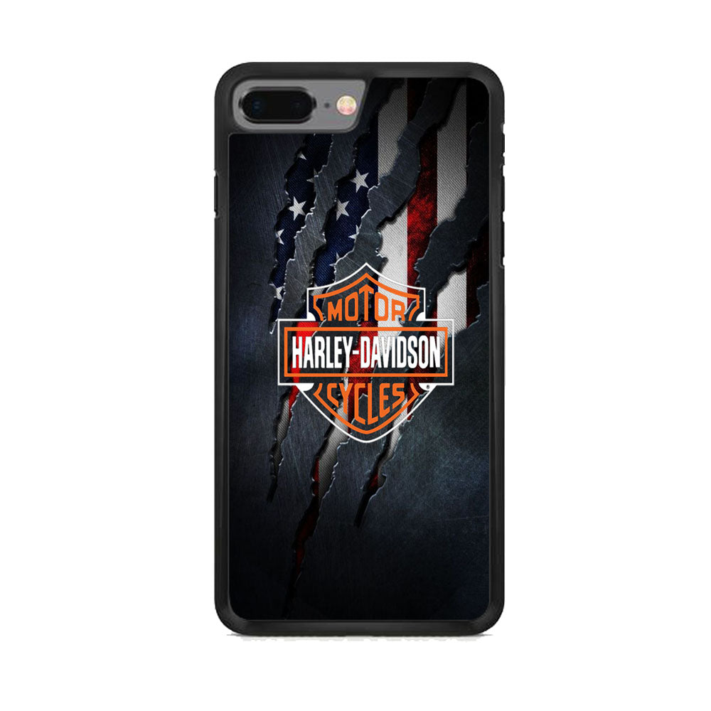 Harley Davidson Scratch Flag iPhone 7 Plus Case