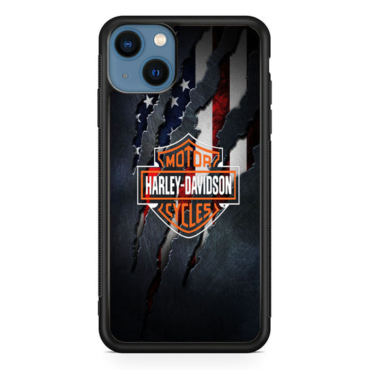 Harley Davidson Scratch Flag iPhone 13 Case