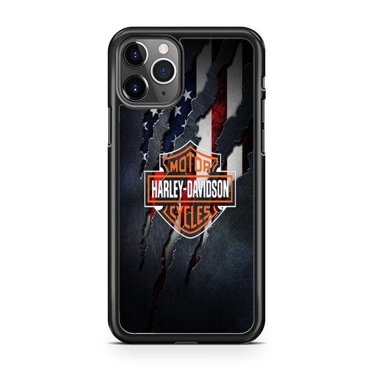 Harley Davidson Scratch Flag iPhone 11 Pro Case