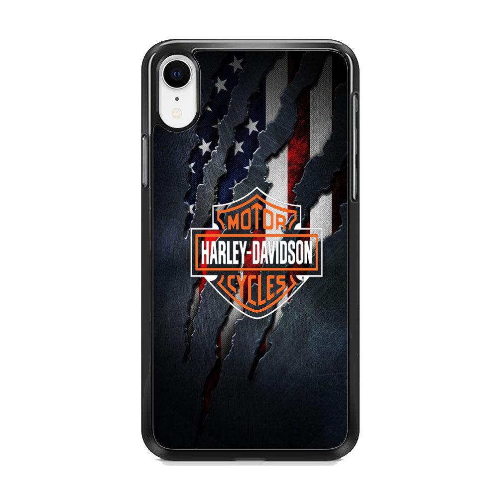 Harley Davidson Scratch Flag iPhone XR Case