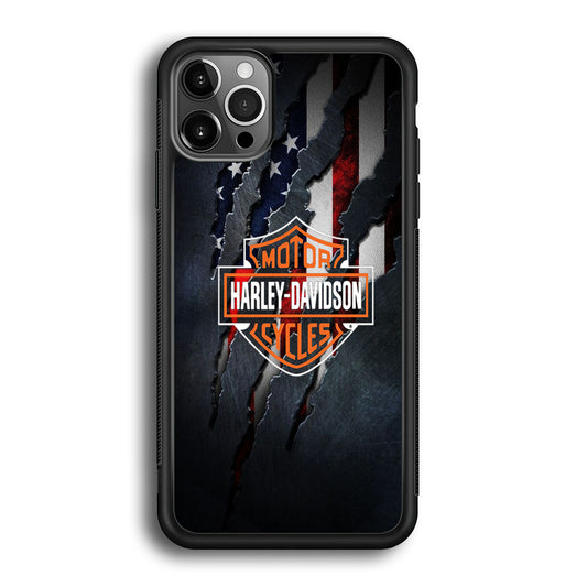 Harley Davidson Scratch Flag iPhone 12 Pro Case