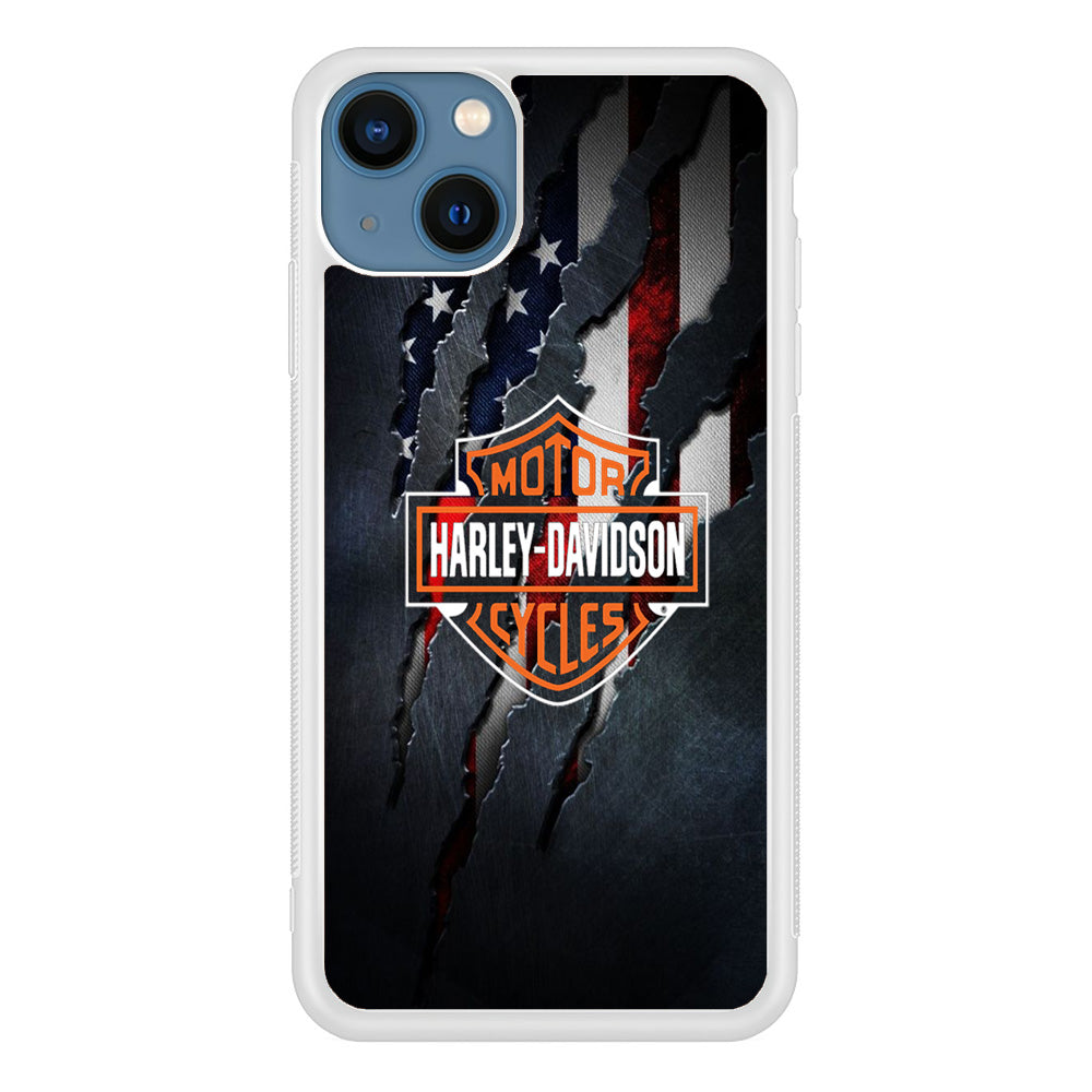 Harley Davidson Scratch Flag iPhone 13 Case