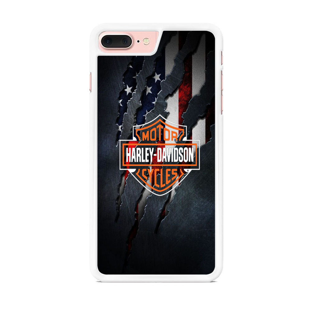 Harley Davidson Scratch Flag iPhone 8 Plus Case