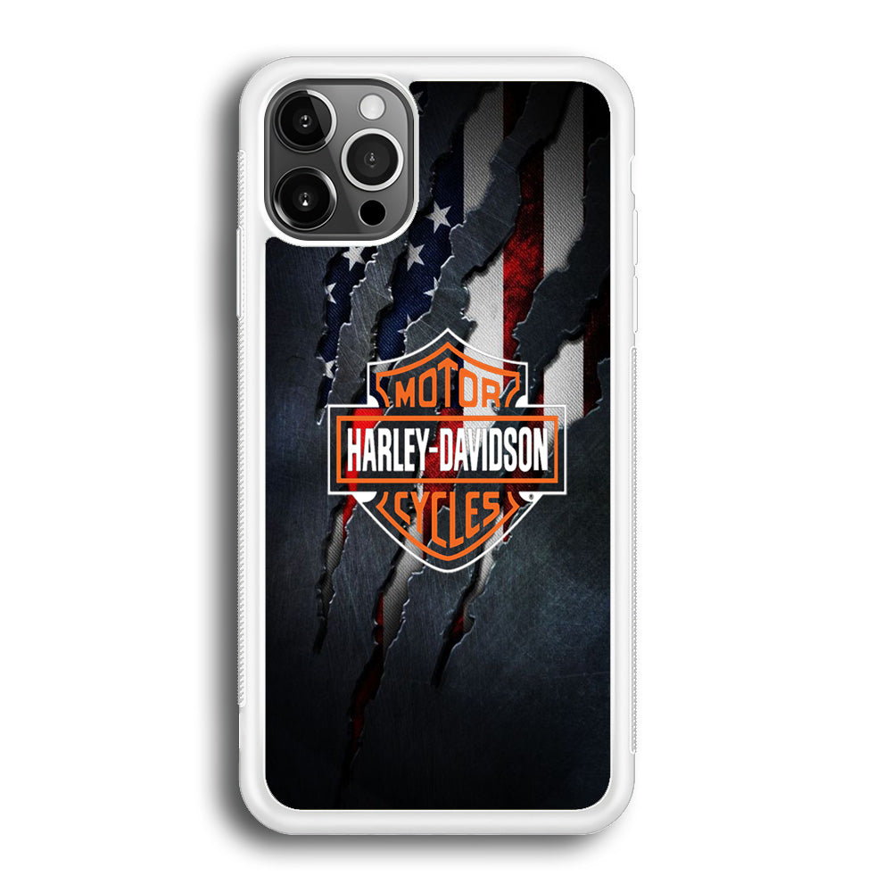 Harley Davidson Scratch Flag iPhone 12 Pro Max Case