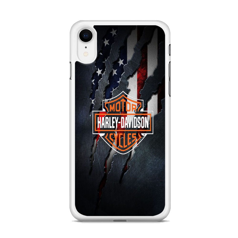 Harley Davidson Scratch Flag iPhone XR Case