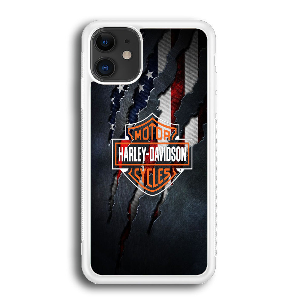 Harley Davidson Scratch Flag iPhone 12 Case