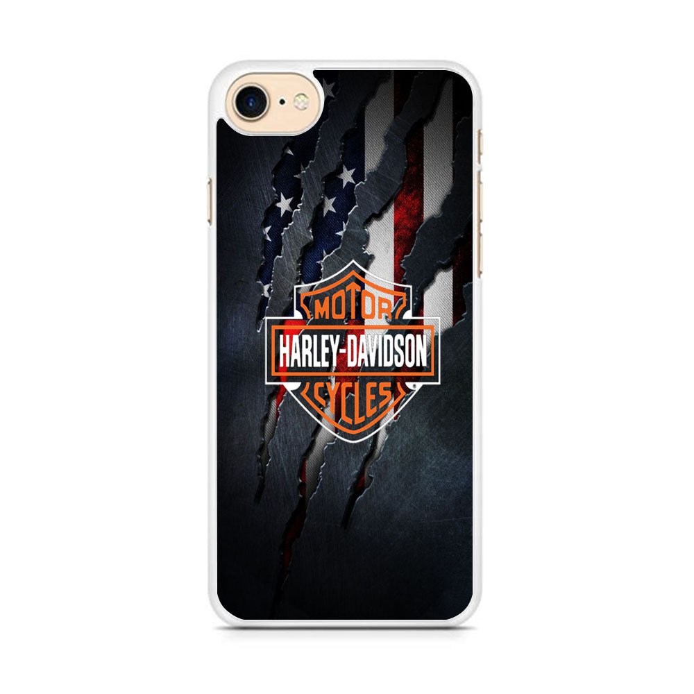 Harley Davidson Scratch Flag iPhone 8 Case