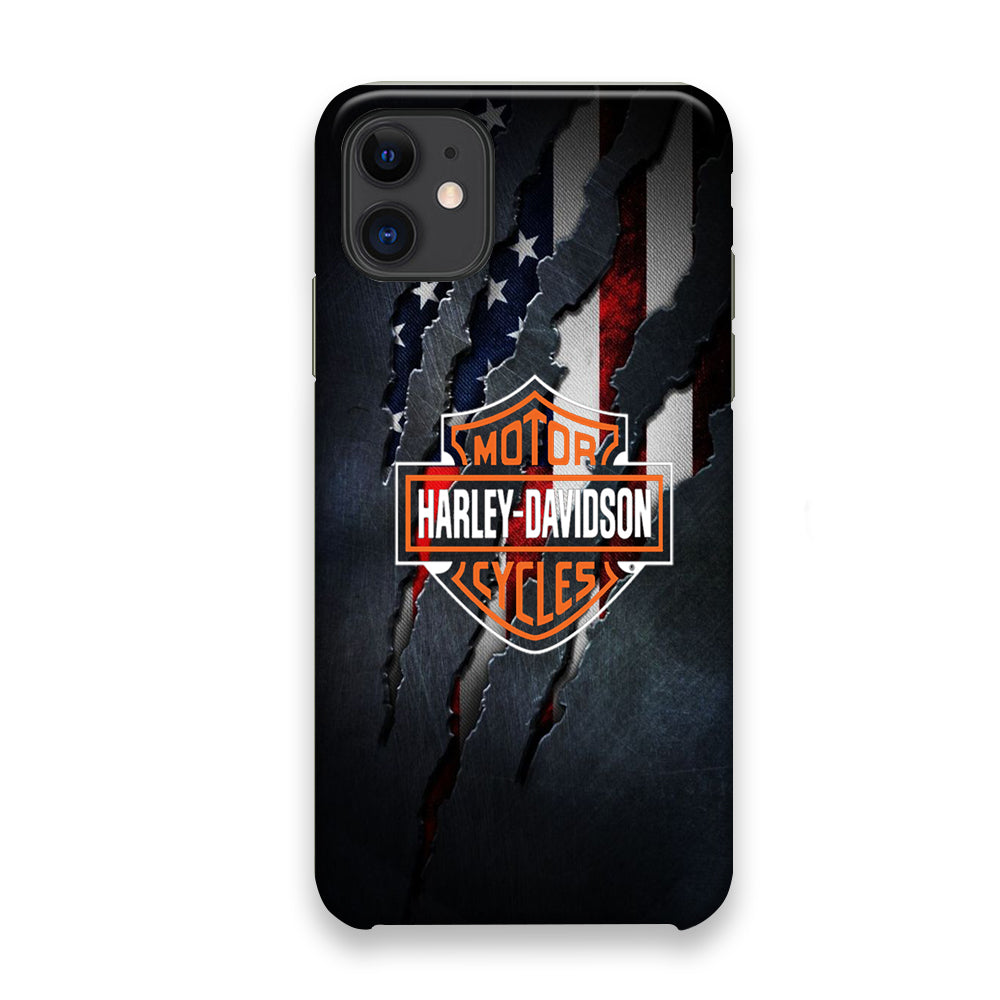 Harley Davidson Scratch Flag iPhone 11 Case