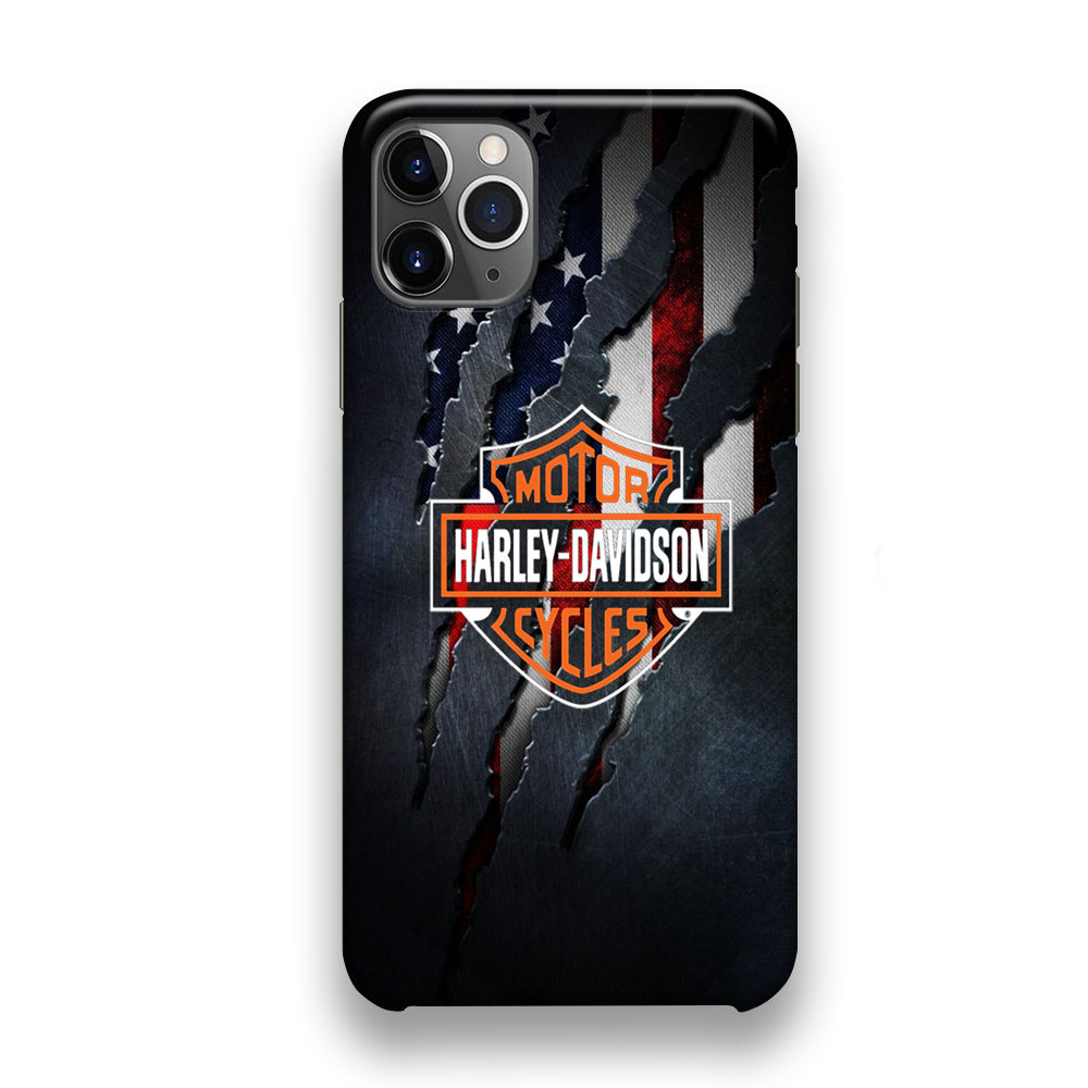 Harley Davidson Scratch Flag iPhone 11 Pro Case