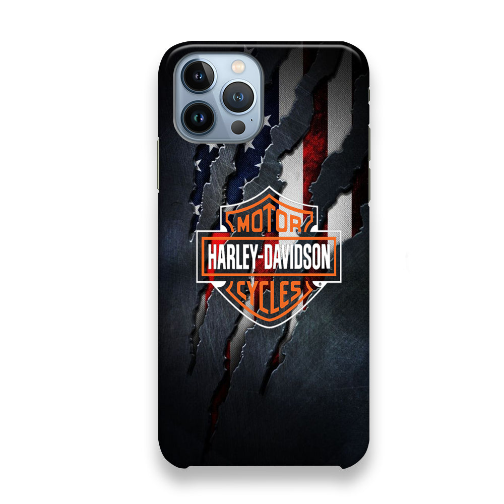 Harley Davidson Scratch Flag iPhone 13 Pro Max Case