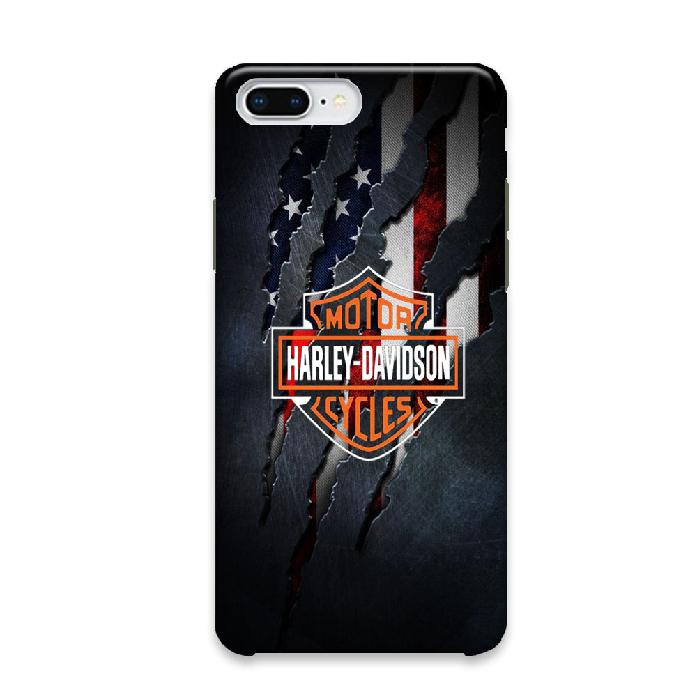 Harley Davidson Scratch Flag iPhone 8 Plus Case