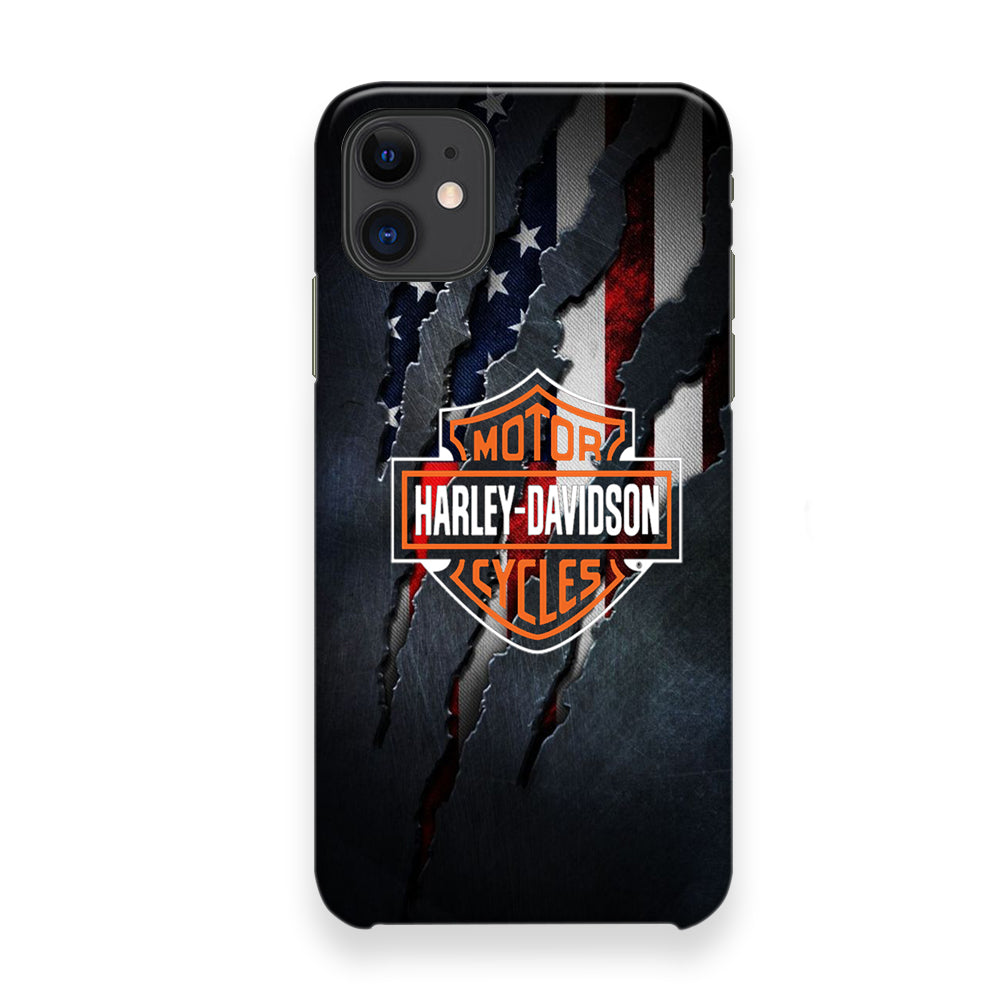 Harley Davidson Scratch Flag iPhone 12 Case