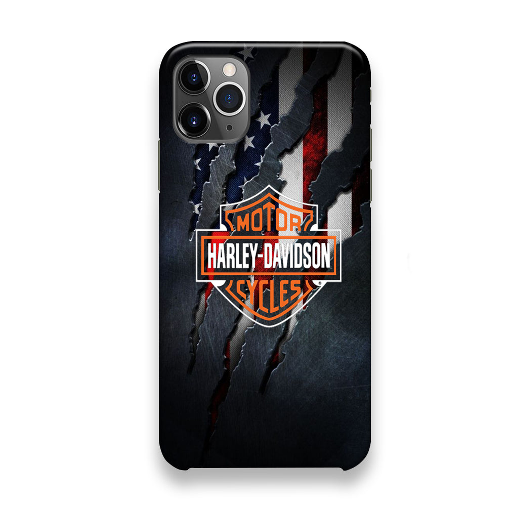 Harley Davidson Scratch Flag iPhone 12 Pro Case