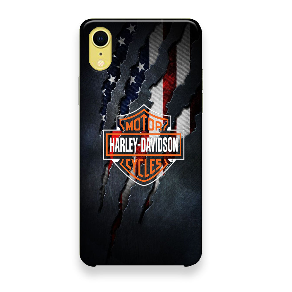 Harley Davidson Scratch Flag iPhone XR Case