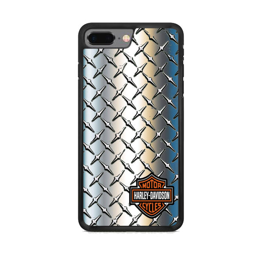 Harley Davidson Silver Steel Plate Motif iPhone 7 Plus Case