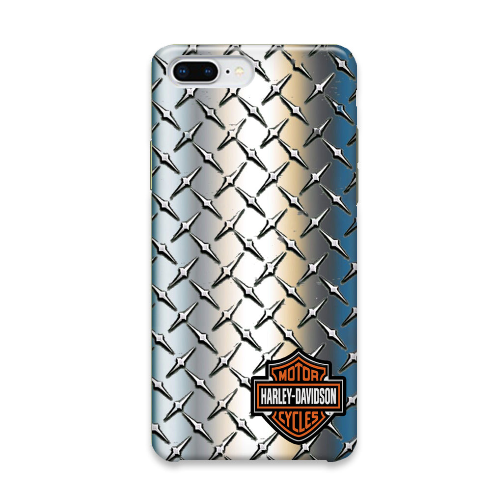 Harley Davidson Silver Steel Plate Motif iPhone 7 Plus Case