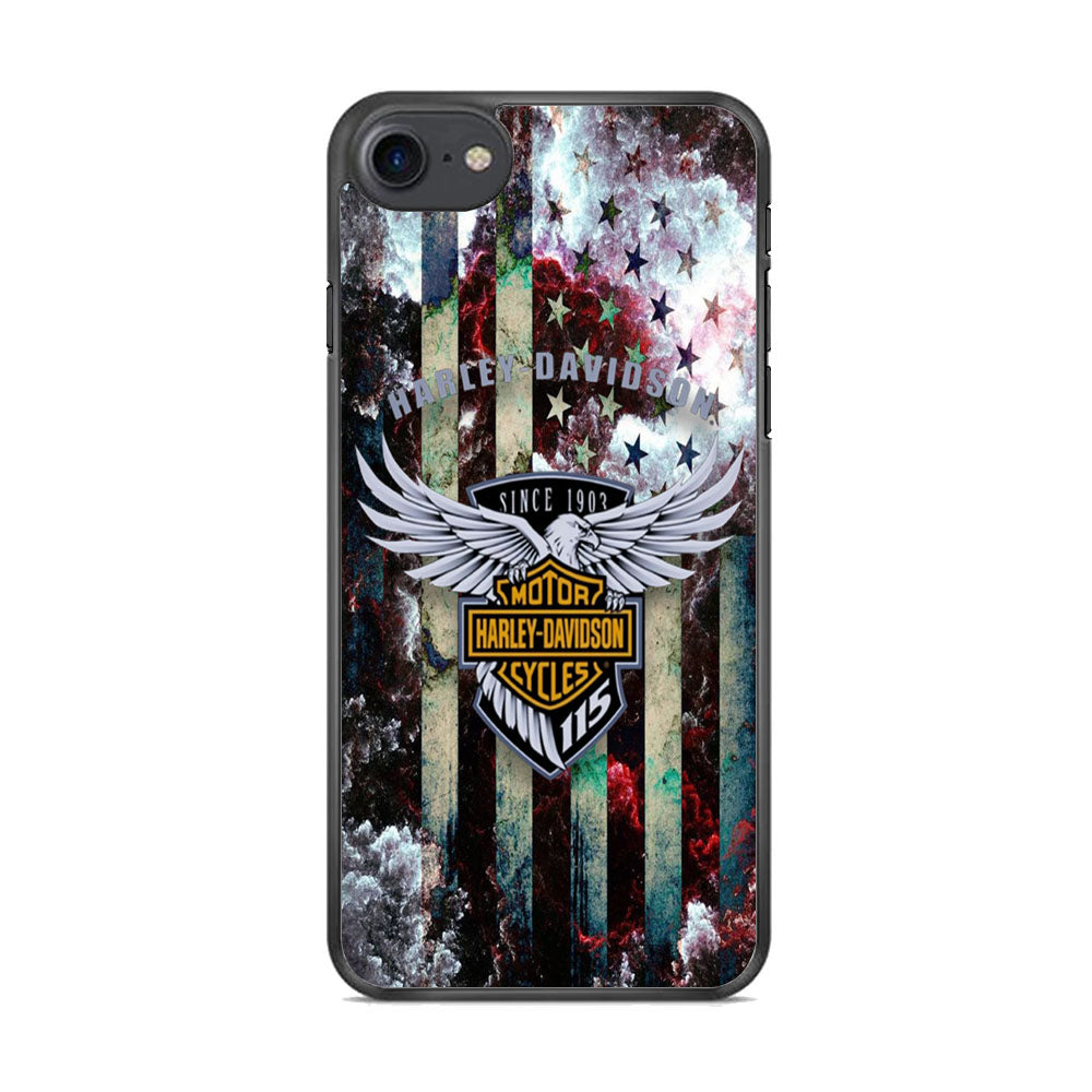 Harley Davidson Storm Flag Eagle Wall iPhone 8 Case