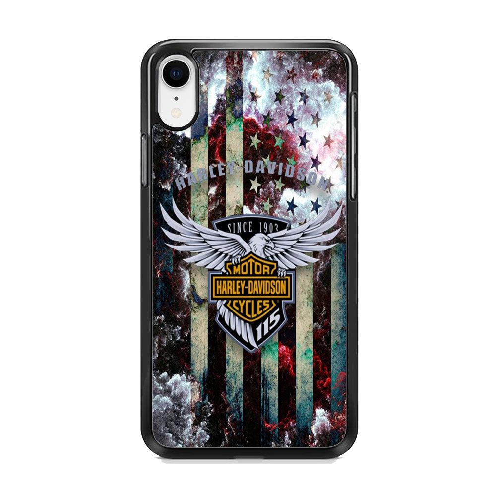 Harley Davidson Storm Flag Eagle Wall iPhone XR Case