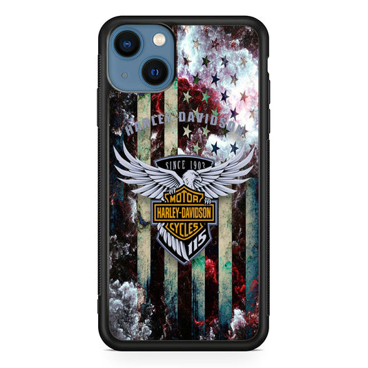 Harley Davidson Storm Flag Eagle Wall iPhone 13 Case