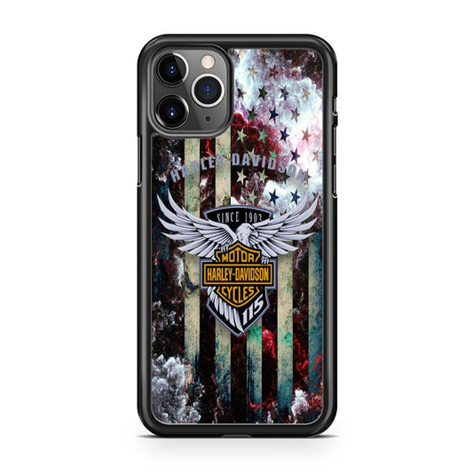 Harley Davidson Storm Flag Eagle Wall iPhone 11 Pro Case