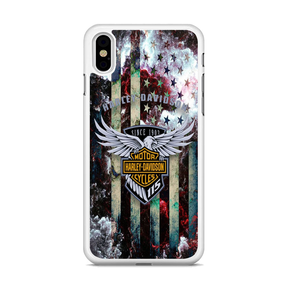 Harley Davidson Storm Flag Eagle Wall iPhone Xs Max Case