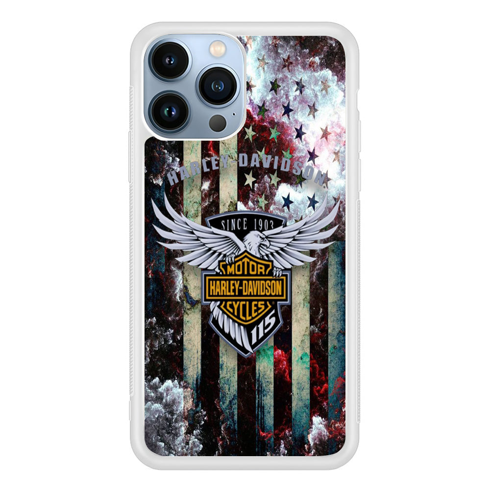 Harley Davidson Storm Flag Eagle Wall iPhone 13 Pro Max Case