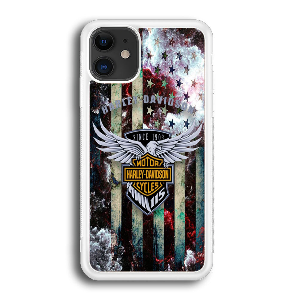 Harley Davidson Storm Flag Eagle Wall iPhone 12 Case