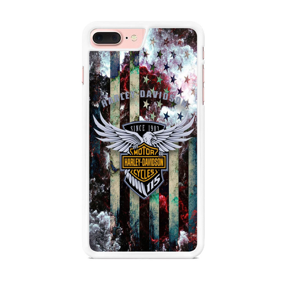 Harley Davidson Storm Flag Eagle Wall iPhone 8 Plus Case