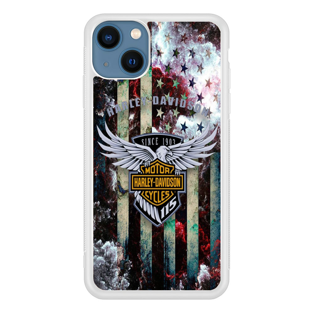 Harley Davidson Storm Flag Eagle Wall iPhone 13 Case